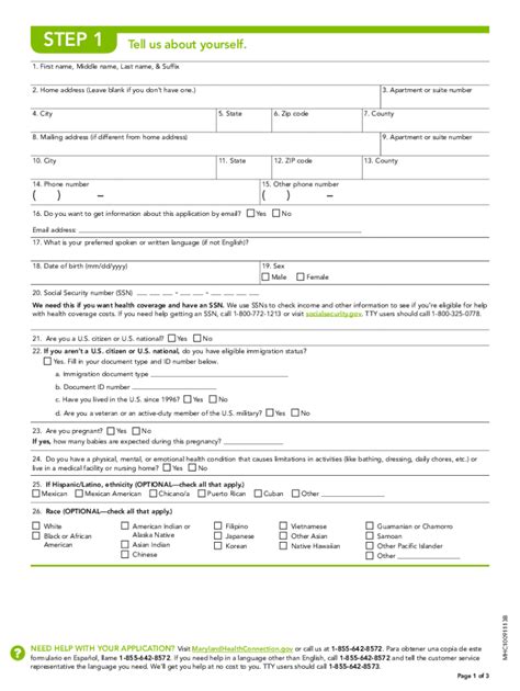 maryland health connection application pdf
